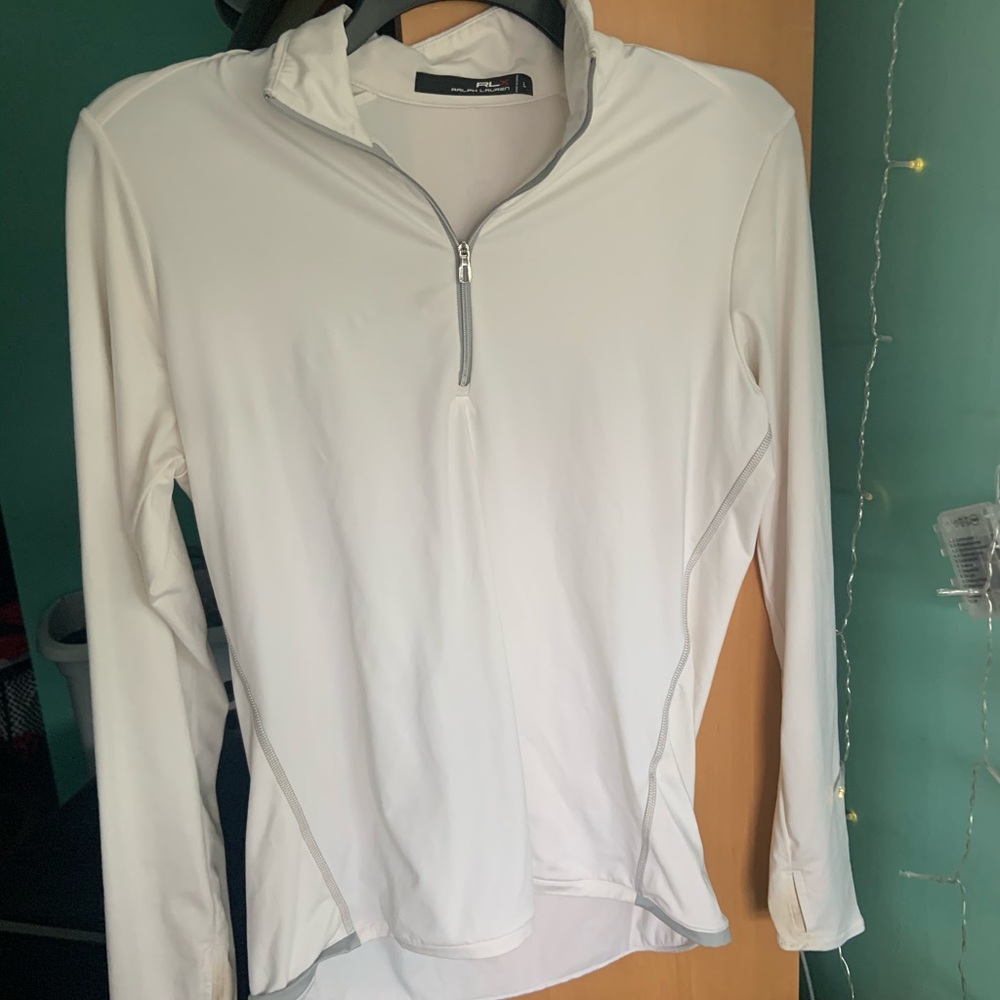Ralph Lauren quarter zip white large